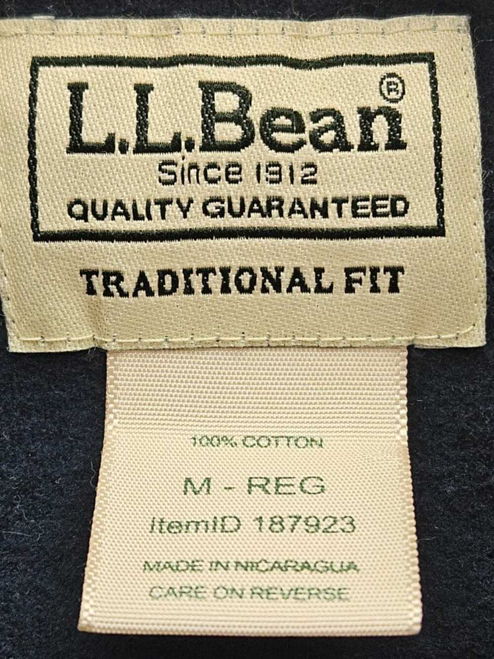 L.L.Bean Men's Chamois Shirt Traditional Fit 100% Cotton Long Sleeve Size M - Picture 3 of 6